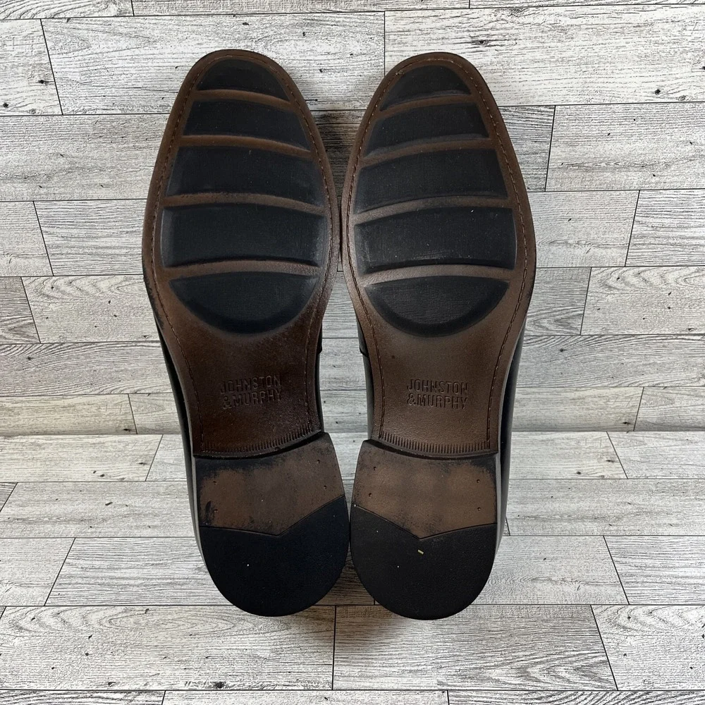 Johnston & Murphy Black Leather Penny Loafer Dress Shoes 15-3227 Men Size‎ 11M